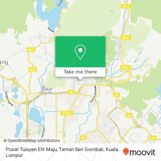 Pusat Tuisyen Elit Maju, Taman Seri Gombak map