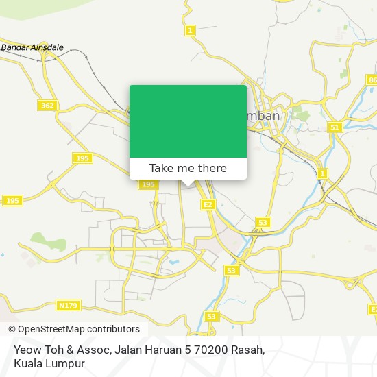 Yeow Toh & Assoc, Jalan Haruan 5 70200 Rasah map