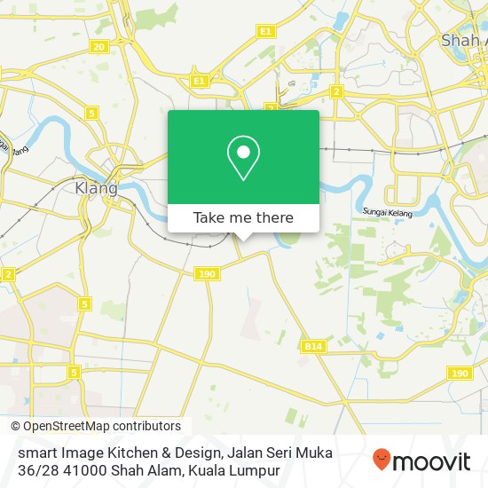 Peta smart Image Kitchen & Design, Jalan Seri Muka 36 / 28 41000 Shah Alam