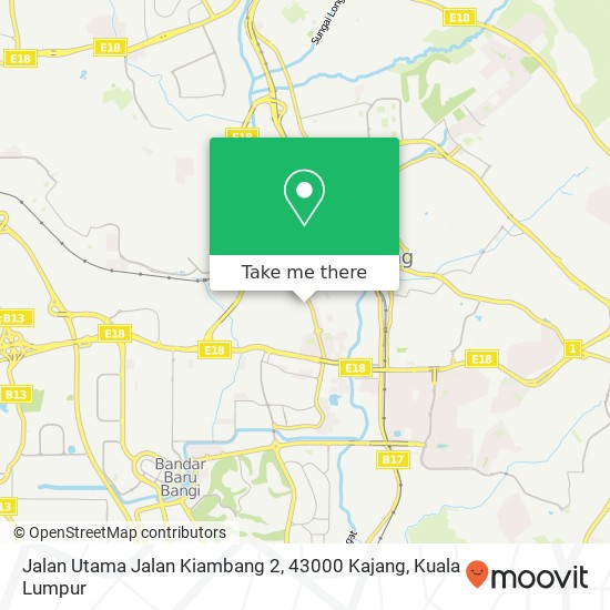 Jalan Utama Jalan Kiambang 2, 43000 Kajang map