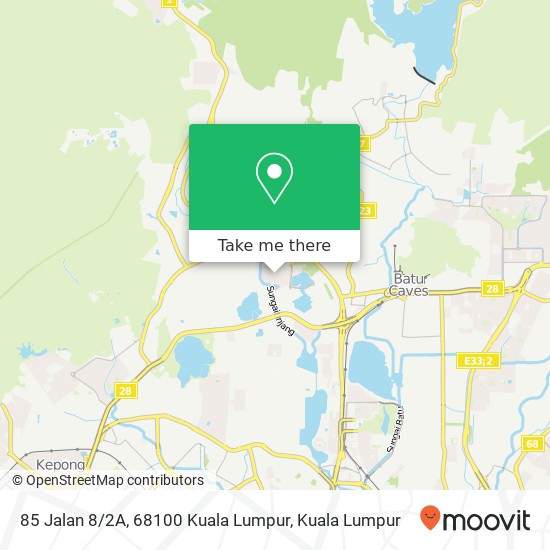 Peta 85 Jalan 8 / 2A, 68100 Kuala Lumpur