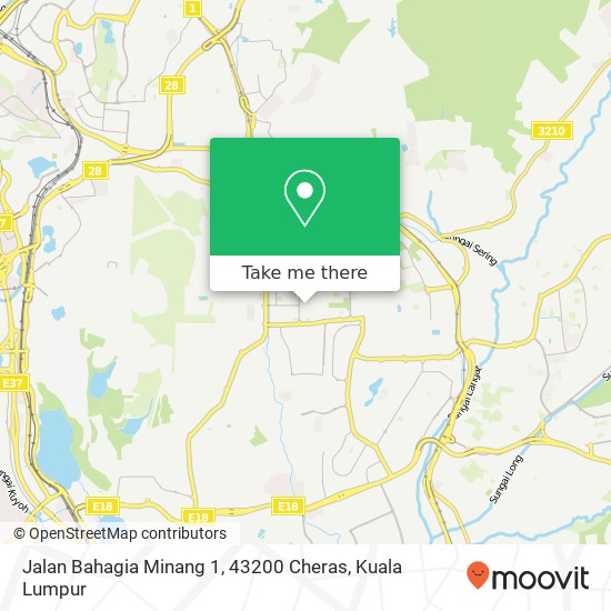 Jalan Bahagia Minang 1, 43200 Cheras map