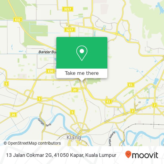 Peta 13 Jalan Cokmar 2G, 41050 Kapar