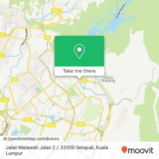 Peta Jalan Melawati Jalan 2 /, 53300 Setapak