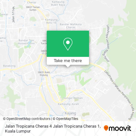 Peta Jalan Tropicana Cheras 4 Jalan Tropicana Cheras 1