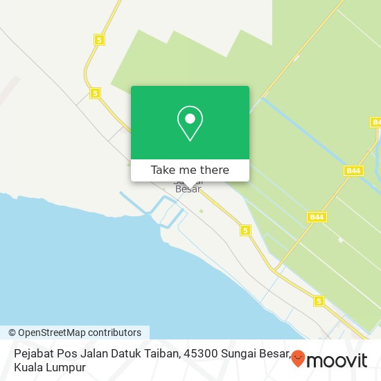 Peta Pejabat Pos Jalan Datuk Taiban, 45300 Sungai Besar