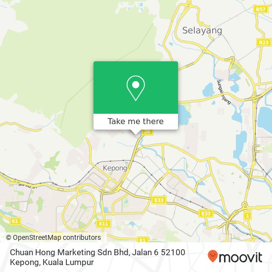 Chuan Hong Marketing Sdn Bhd, Jalan 6 52100 Kepong map