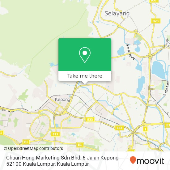 Chuan Hong Marketing Sdn Bhd, 6 Jalan Kepong 52100 Kuala Lumpur map