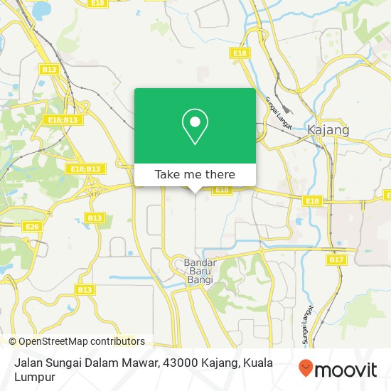 Peta Jalan Sungai Dalam Mawar, 43000 Kajang