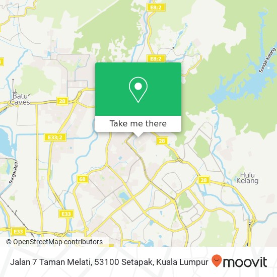 Peta Jalan 7 Taman Melati, 53100 Setapak