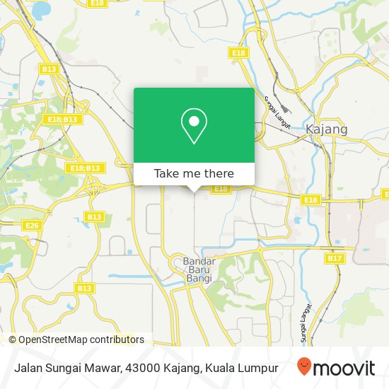 Peta Jalan Sungai Mawar, 43000 Kajang