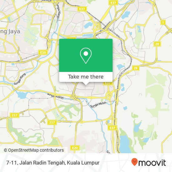 Peta 7-11, Jalan Radin Tengah