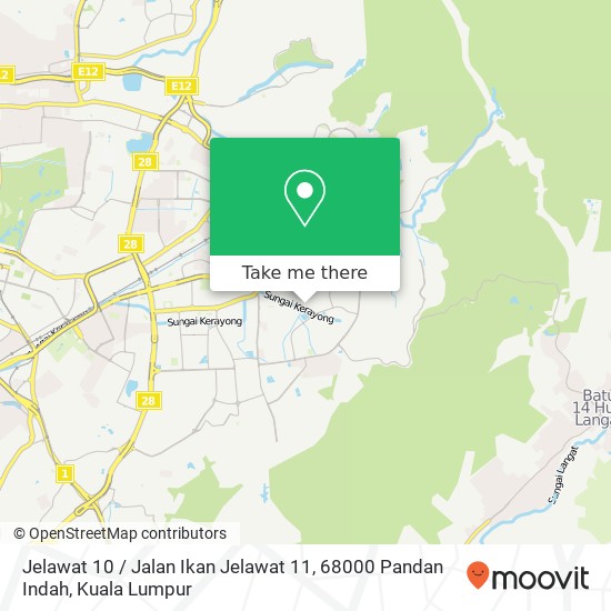 Peta Jelawat 10 / Jalan Ikan Jelawat 11, 68000 Pandan Indah