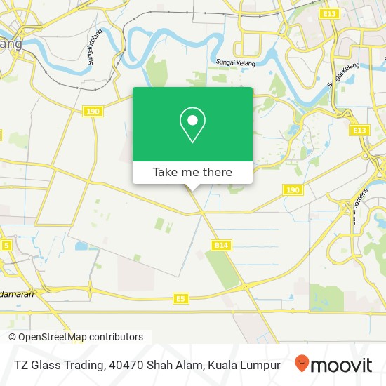 Peta TZ Glass Trading, 40470 Shah Alam