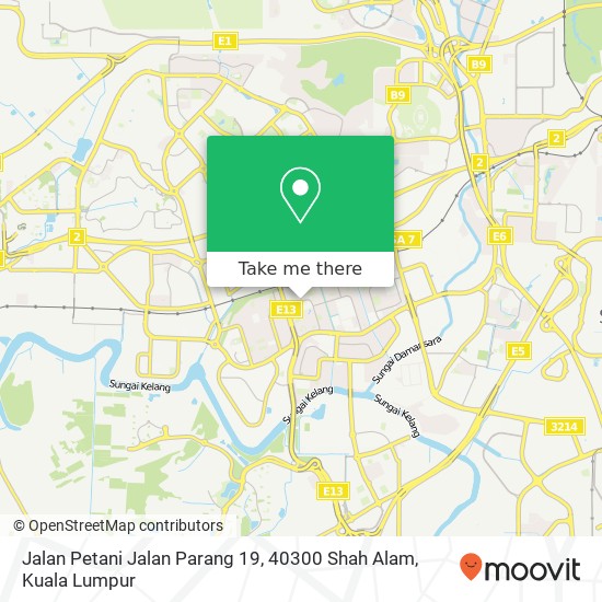 Peta Jalan Petani Jalan Parang 19, 40300 Shah Alam