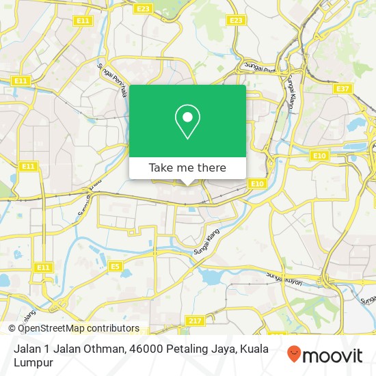Peta Jalan 1 Jalan Othman, 46000 Petaling Jaya