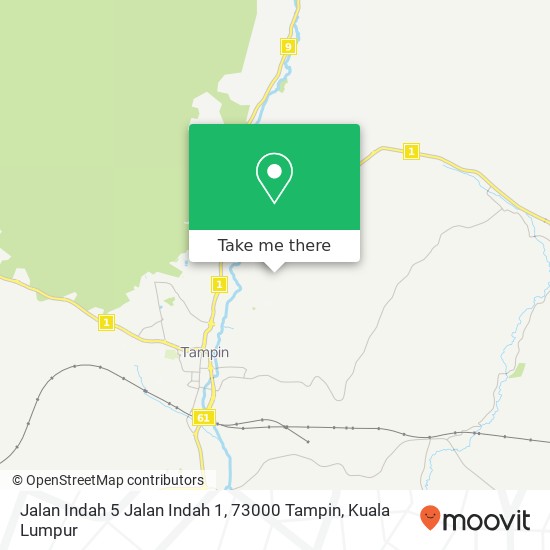 Jalan Indah 5 Jalan Indah 1, 73000 Tampin map