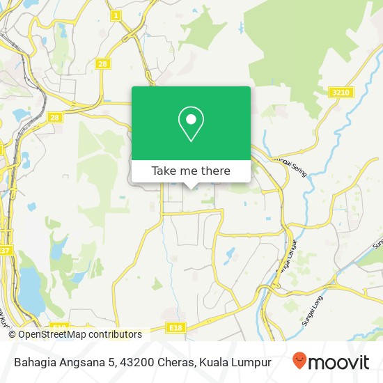 Bahagia Angsana 5, 43200 Cheras map
