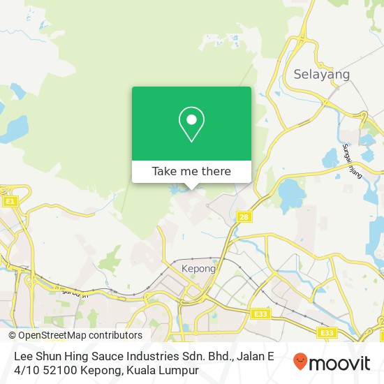 Lee Shun Hing Sauce Industries Sdn. Bhd., Jalan E 4 / 10 52100 Kepong map