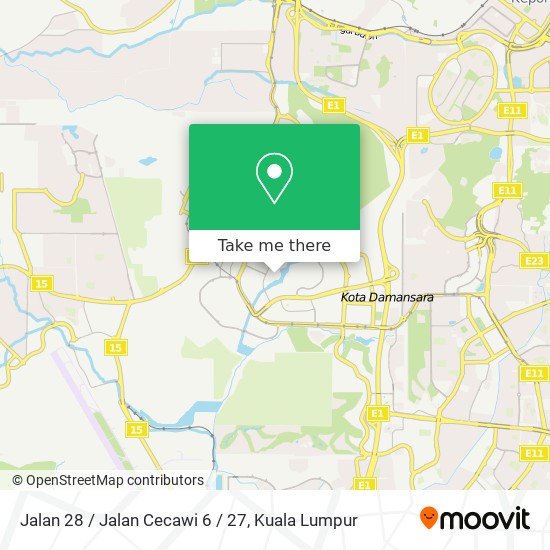 Jalan 28 / Jalan Cecawi 6 / 27 map