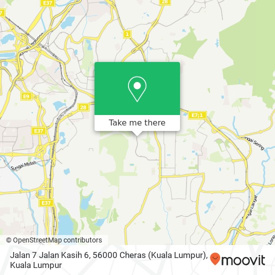 Jalan 7 Jalan Kasih 6, 56000 Cheras (Kuala Lumpur) map
