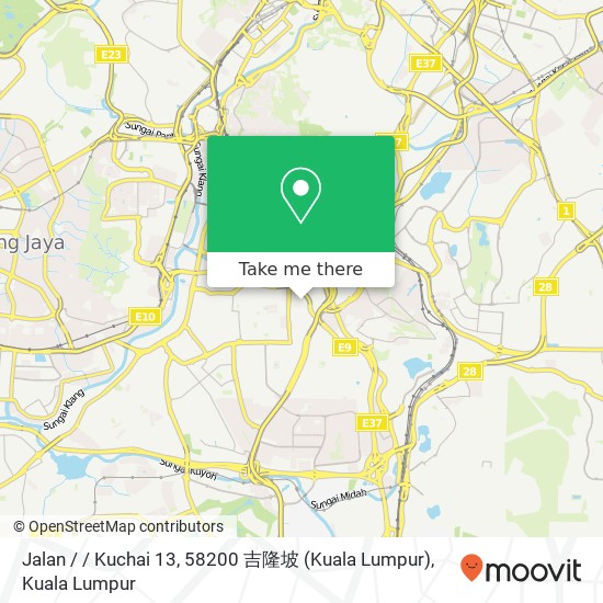 Peta Jalan / / Kuchai 13, 58200 吉隆坡 (Kuala Lumpur)