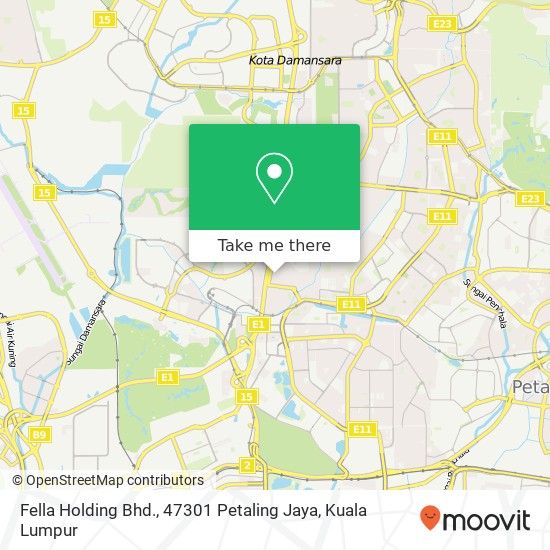 Fella Holding Bhd., 47301 Petaling Jaya map