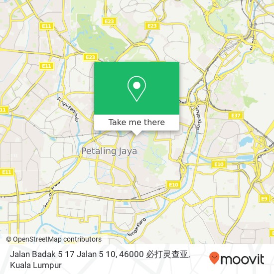 Jalan Badak 5 17 Jalan 5 10, 46000 必打灵查亚 map