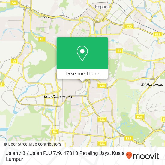 Jalan / 3 / Jalan PJU 7 / 9, 47810 Petaling Jaya map