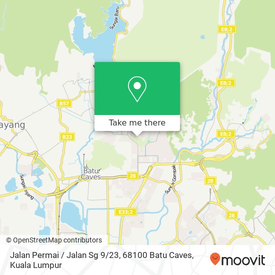 Peta Jalan Permai / Jalan Sg 9 / 23, 68100 Batu Caves