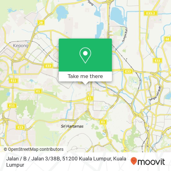 Peta Jalan / B / Jalan 3 / 38B, 51200 Kuala Lumpur