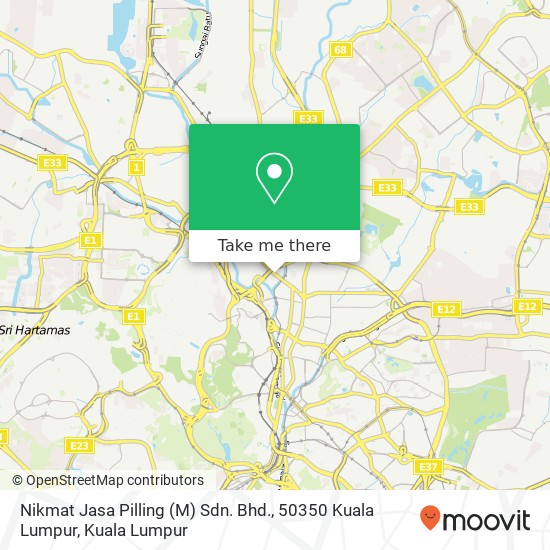 Peta Nikmat Jasa Pilling (M) Sdn. Bhd., 50350 Kuala Lumpur