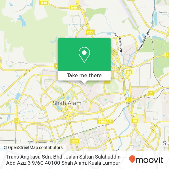 Peta Trans Angkasa Sdn. Bhd., Jalan Sultan Salahuddin Abd Aziz 3 9 / 6C 40100 Shah Alam