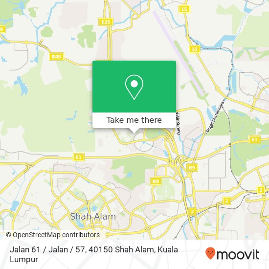 Peta Jalan 61 / Jalan / 57, 40150 Shah Alam