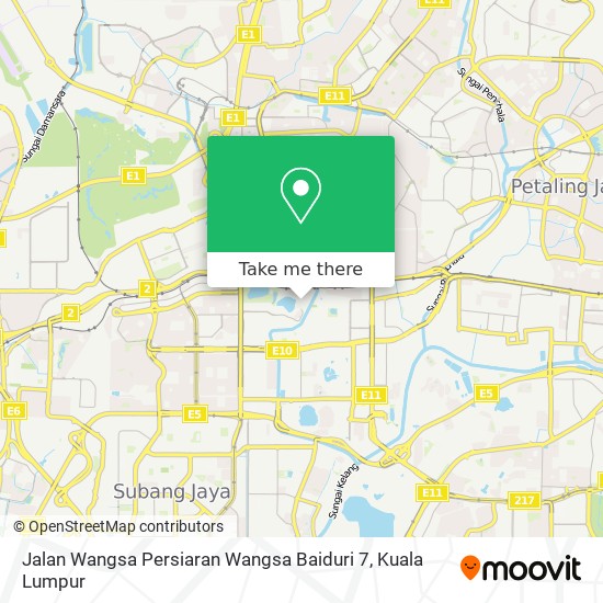 Peta Jalan Wangsa Persiaran Wangsa Baiduri 7