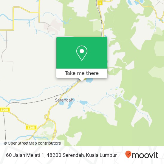 Peta 60 Jalan Melati 1, 48200 Serendah