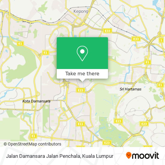 Jalan Damansara Jalan Penchala map