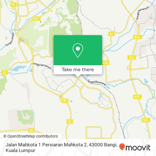 Jalan Mahkota 1 Persiaran Mahkota 2, 43000 Bangi map