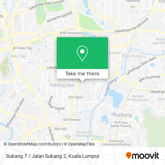 Subang 7 / Jalan Subang 2 map