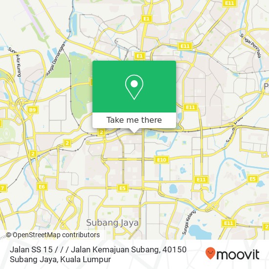 Jalan SS 15 / / / Jalan Kemajuan Subang, 40150 Subang Jaya map