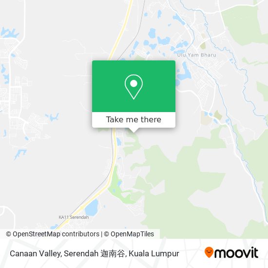 Canaan Valley, Serendah 迦南谷 map