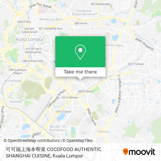可可福上海本帮菜 COCOFOOD AUTHENTIC SHANGHAI CUISINE map