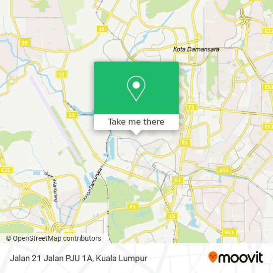 Peta Jalan 21 Jalan PJU 1A