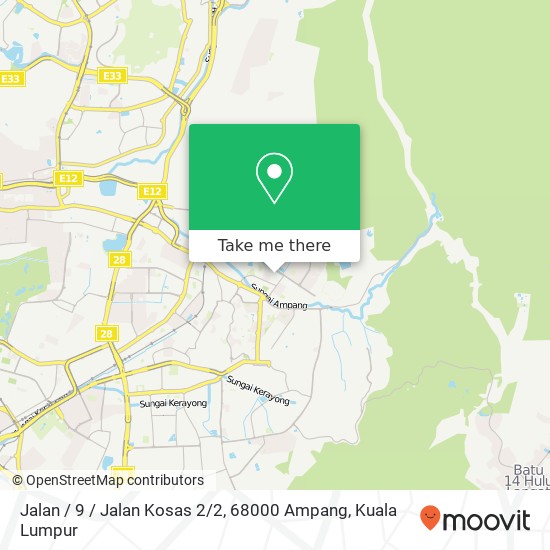 Jalan / 9 / Jalan Kosas 2 / 2, 68000 Ampang map