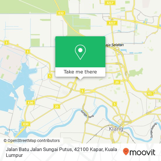 Jalan Batu Jalan Sungai Putus, 42100 Kapar map