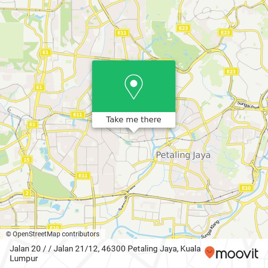 Peta Jalan 20 / / Jalan 21 / 12, 46300 Petaling Jaya