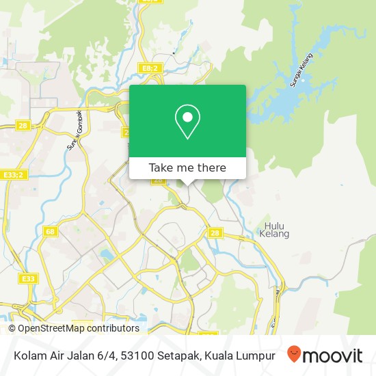 Peta Kolam Air Jalan 6 / 4, 53100 Setapak