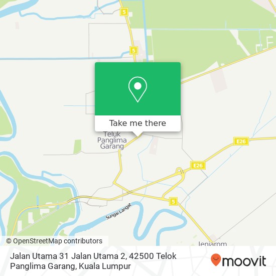 Jalan Utama 31 Jalan Utama 2, 42500 Telok Panglima Garang map