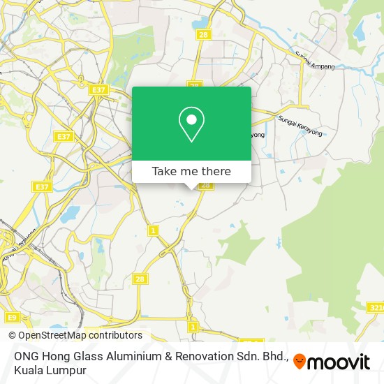 Peta ONG Hong Glass Aluminium & Renovation Sdn. Bhd.