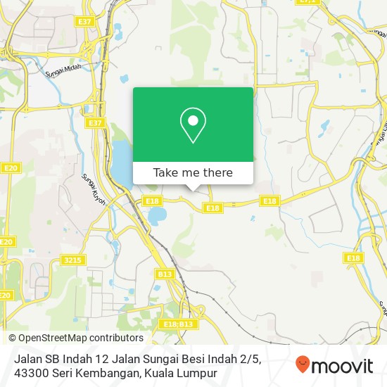 Peta Jalan SB Indah 12 Jalan Sungai Besi Indah 2 / 5, 43300 Seri Kembangan